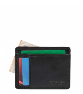 RFID-Blocking Leather Cash And Card Sleeve