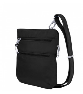 Anti-Theft Classic Slim Double Zip Crossbody Bag