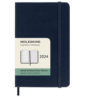 Classic Weekly Planner 2024 (POCKET) Weekly Hard 12-Month — Sapphire Blue