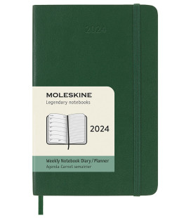 Classic Weekly Planner 2024 (POCKET) Weekly Soft 12-Month — Myrtle Green
