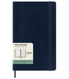Classic Weekly Planner 2024 (LARGE) Weekly Soft 12-Month — Sapphire Blue