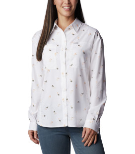 Columbia Women's Silver Ridge Utility Patterned Woven Long Sleeve Shirt